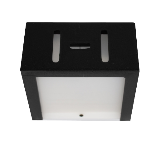 Aplique de 1 luz  bidireccional de polipropileno E27 con ranura negro